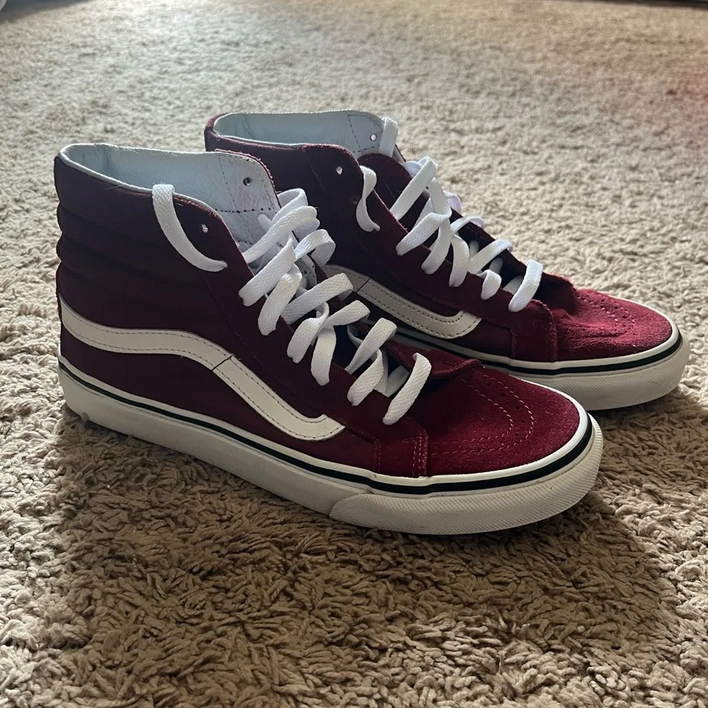 Vans Red Suede High-Top Sneakers - Picture 2 of 8
